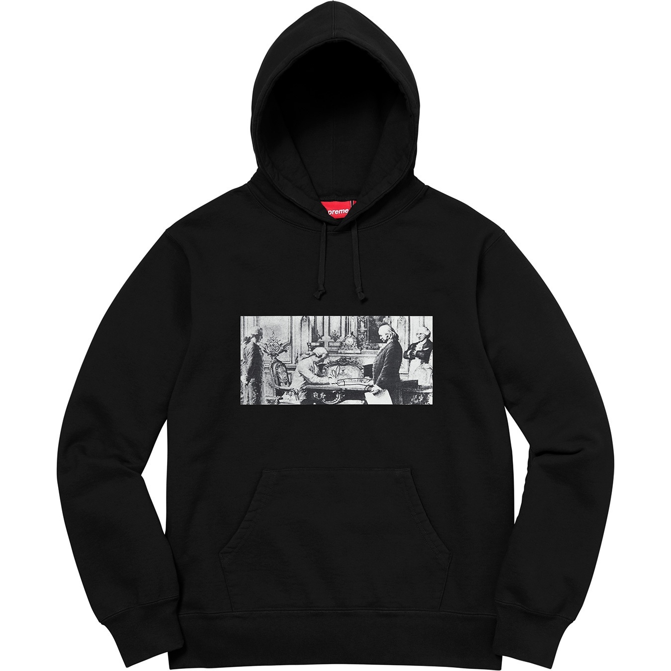 Mike Kelley/Supreme Franklin Signing the Treaty of Alliance with French Officials Hooded Sweatshirt view 10